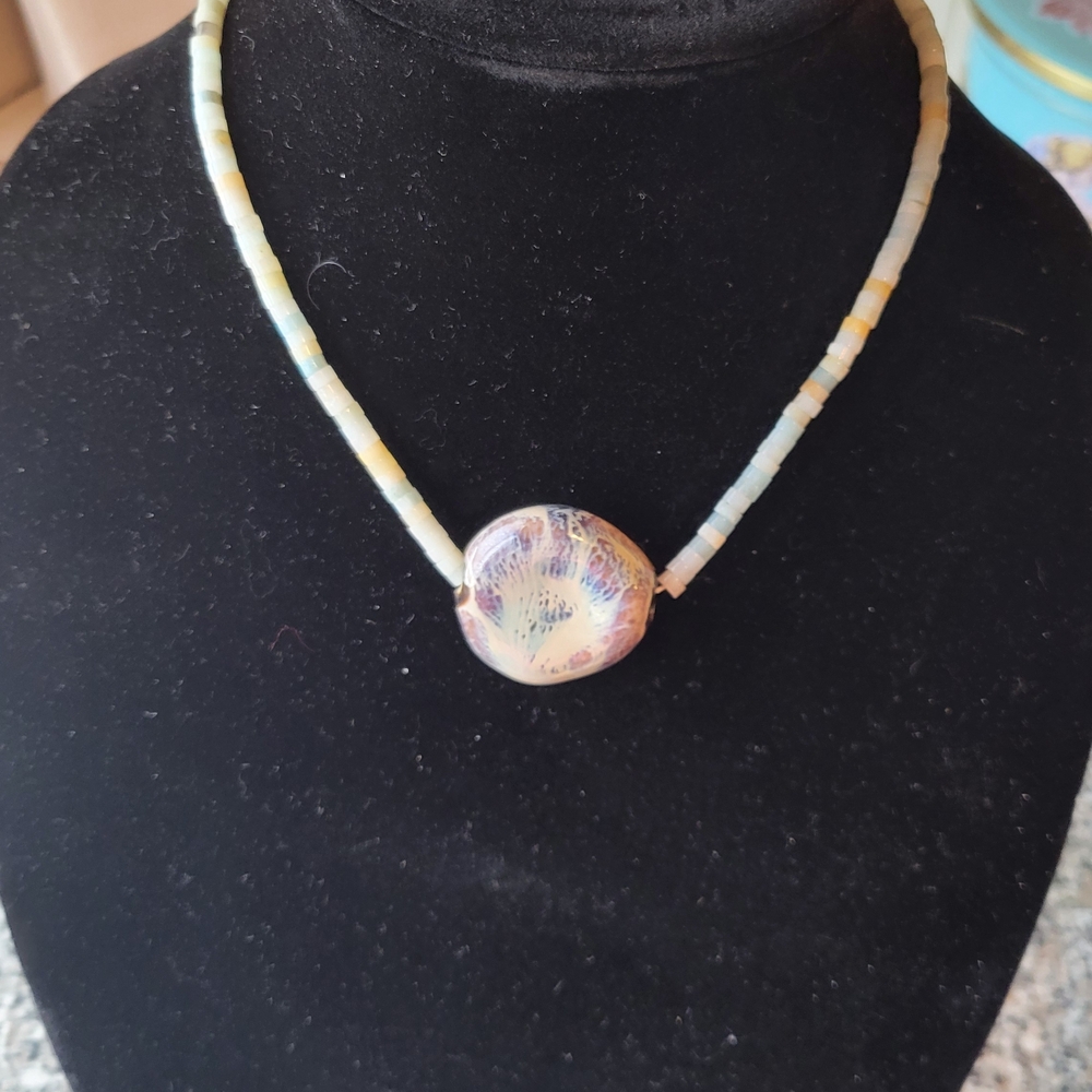 Free People Iridescent Beaded Necklace